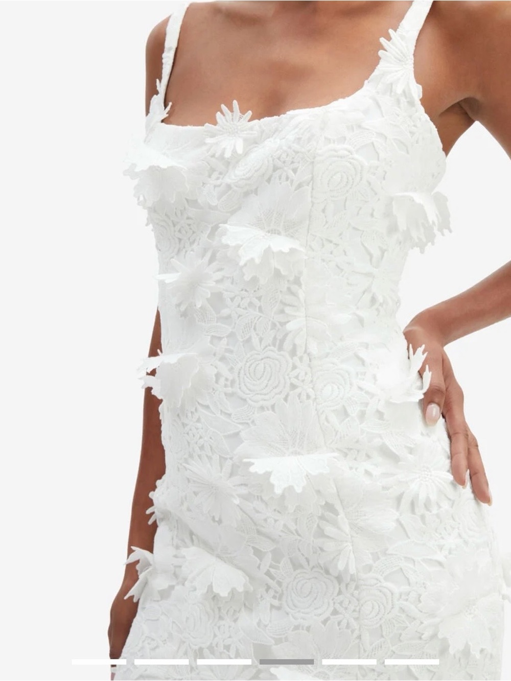 BARDOT MARICO SLEEVELESS LACE APPLIQUÉ MIDI DRESS - Picture 4 of 12